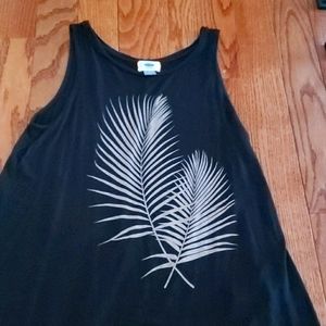2 for 10 Old Navy Blank and Gold Feather Tank